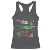 Funny 67 Christmas Racerback Tank Top Nice Naughty 67 Xmas Checklist - Wonder Print Shop