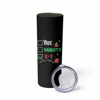 Funny 67 Christmas Skinny Tumbler Nice Naughty 67 Xmas Checklist - Wonder Print Shop