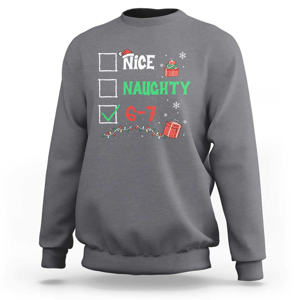 Funny 67 Christmas Sweatshirt Nice Naughty 67 Xmas Checklist - Wonder Print Shop