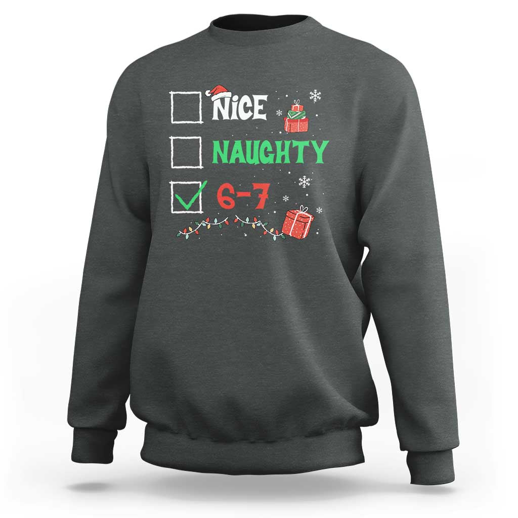 Funny 67 Christmas Sweatshirt Nice Naughty 67 Xmas Checklist - Wonder Print Shop