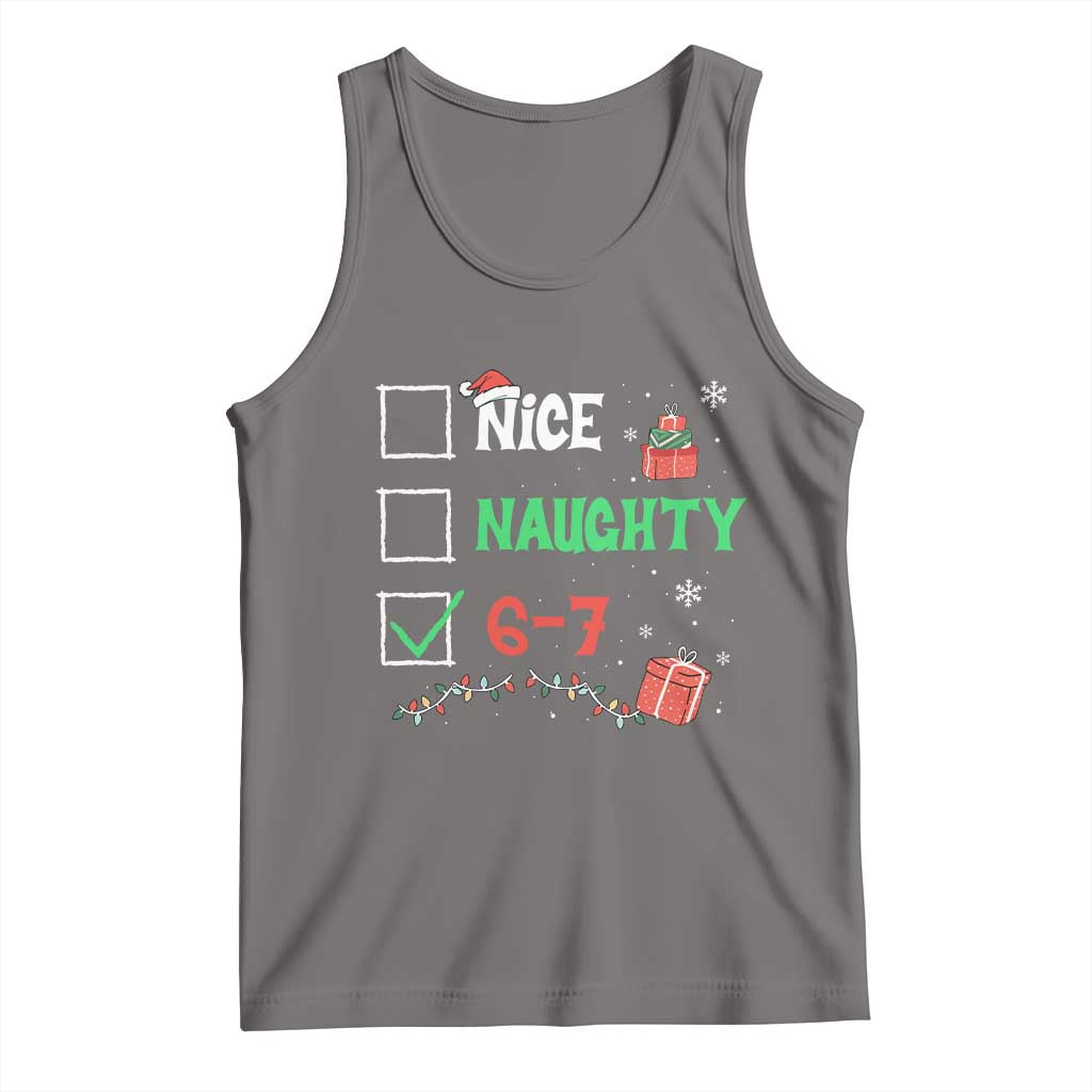 Funny 67 Christmas Tank Top Nice Naughty 67 Xmas Checklist - Wonder Print Shop