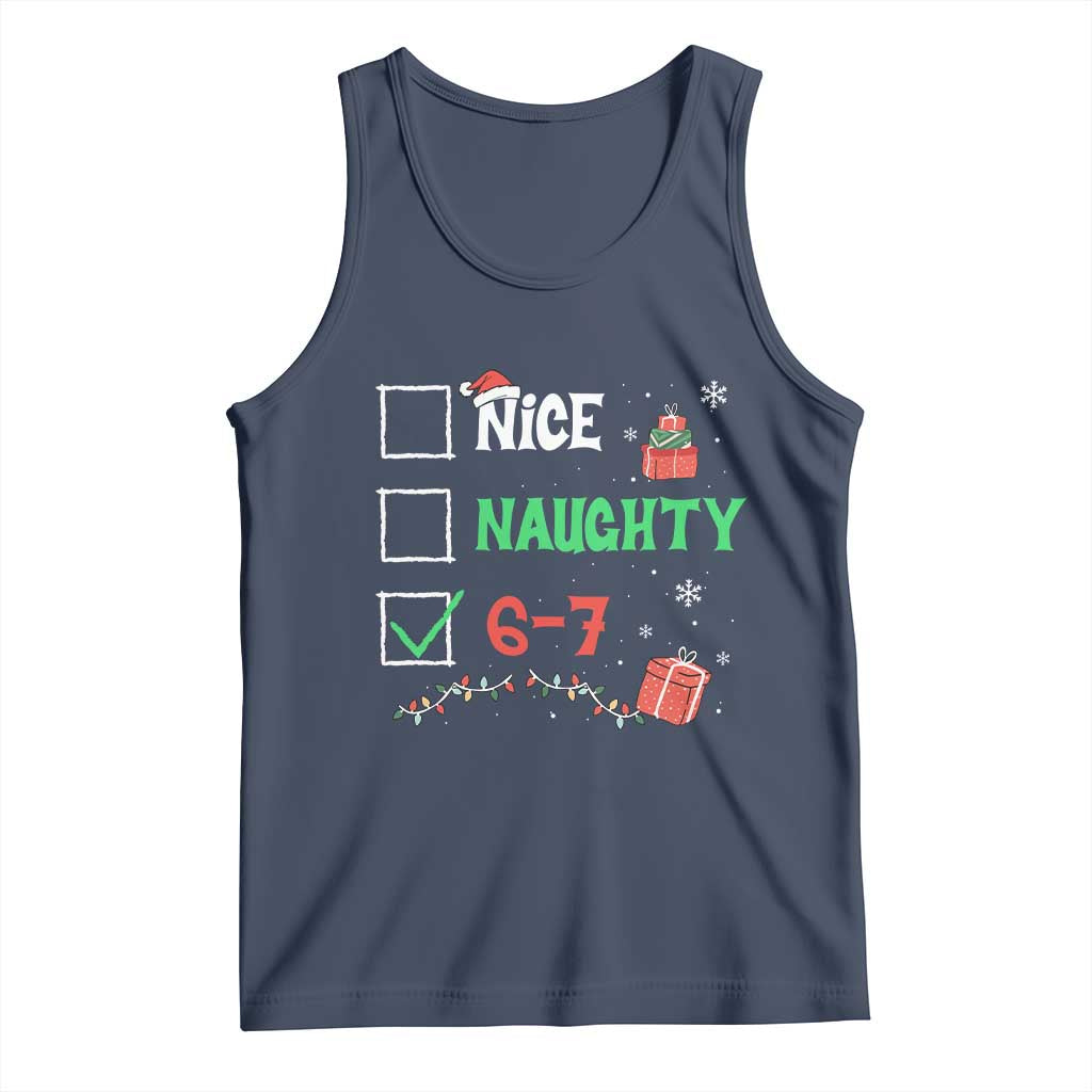 Funny 67 Christmas Tank Top Nice Naughty 67 Xmas Checklist - Wonder Print Shop