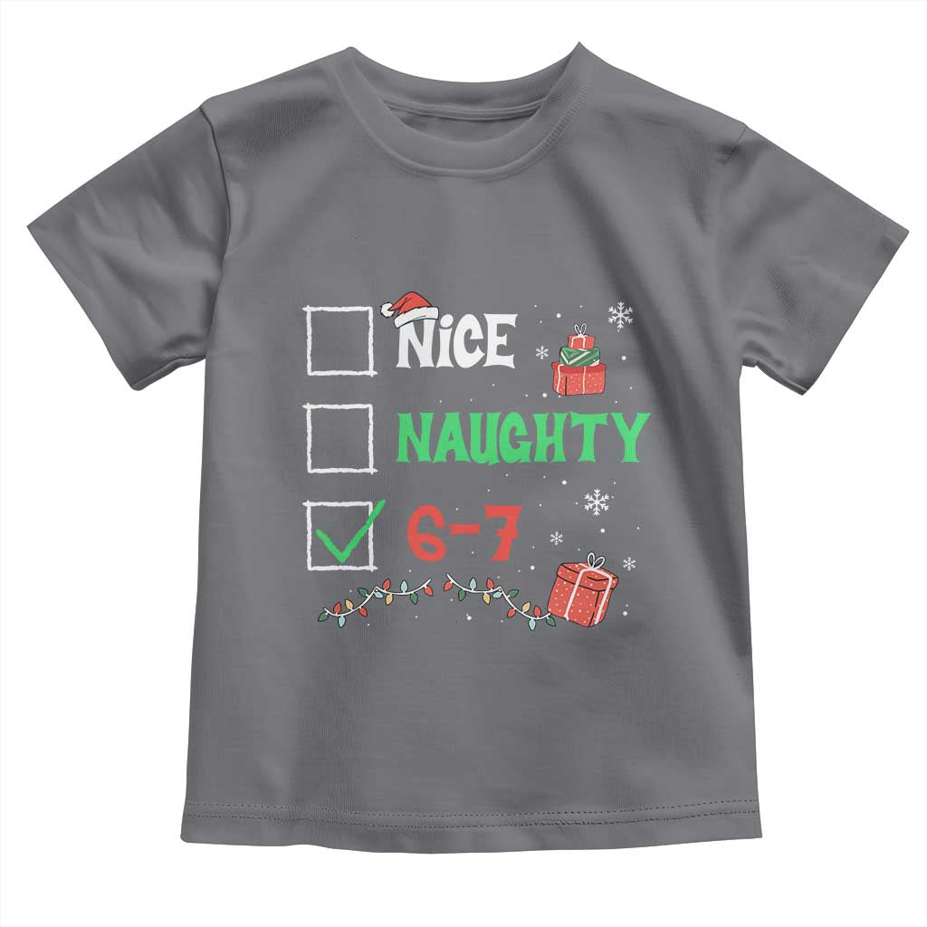 Funny 67 Christmas Toddler T Shirt Nice Naughty 67 Xmas Checklist - Wonder Print Shop