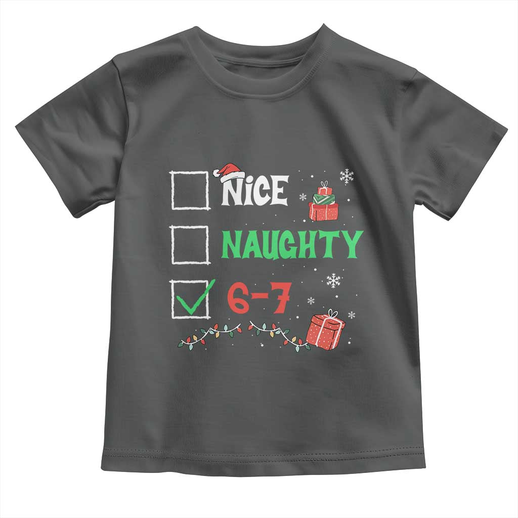 Funny 67 Christmas Toddler T Shirt Nice Naughty 67 Xmas Checklist - Wonder Print Shop