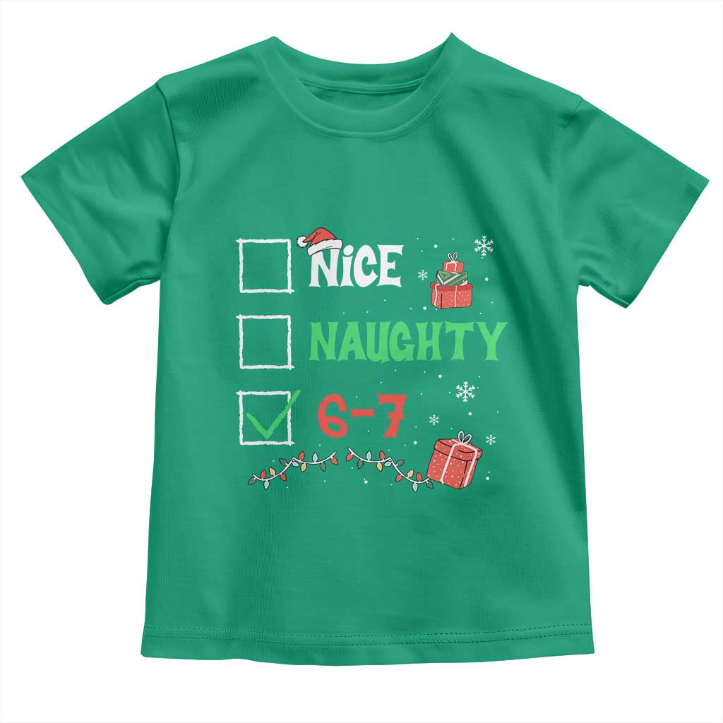 Funny 67 Christmas Toddler T Shirt Nice Naughty 67 Xmas Checklist - Wonder Print Shop