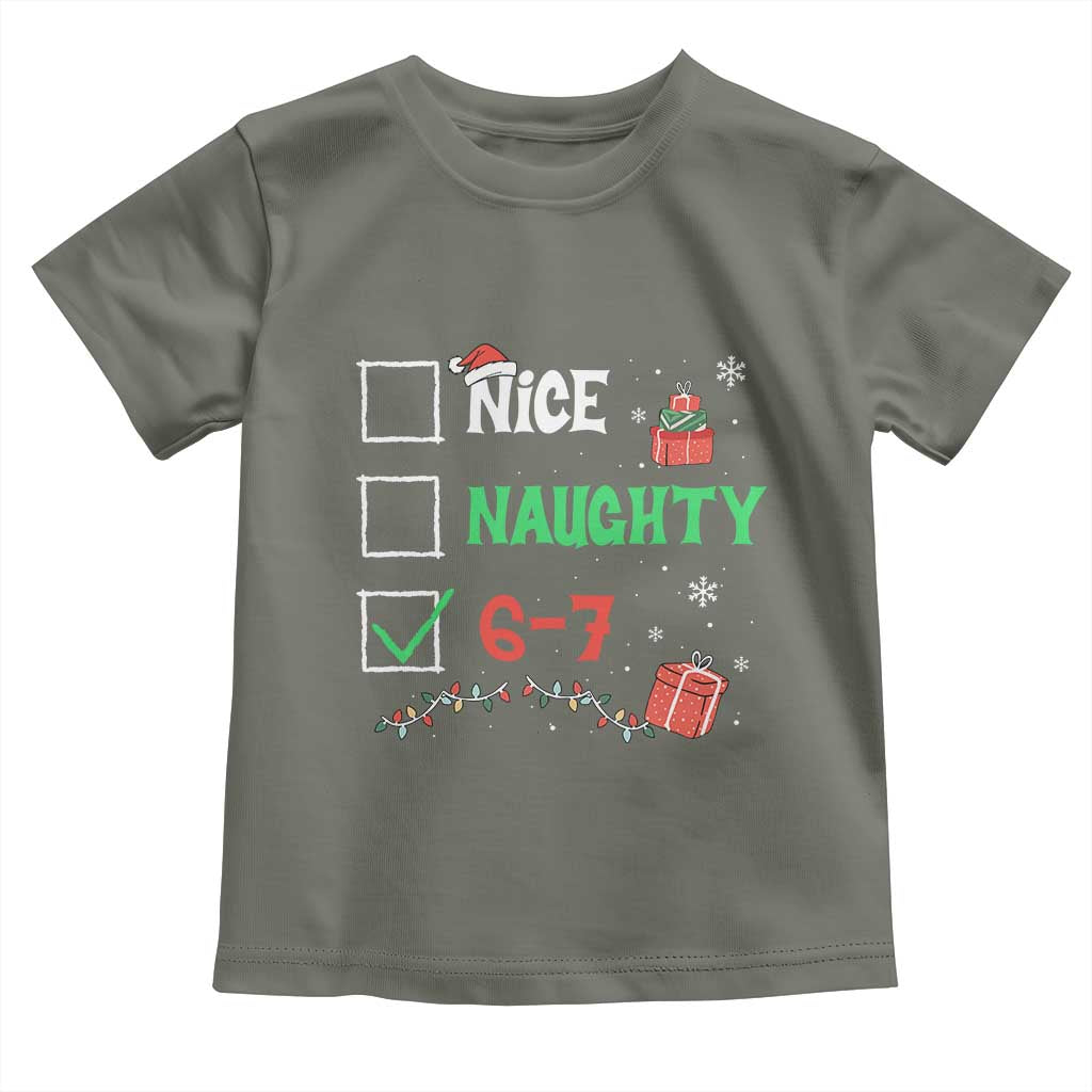 Funny 67 Christmas Toddler T Shirt Nice Naughty 67 Xmas Checklist - Wonder Print Shop