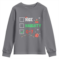 Funny 67 Christmas Youth Sweatshirt Nice Naughty 67 Xmas Checklist - Wonder Print Shop