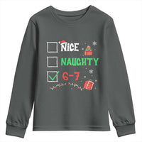 Funny 67 Christmas Youth Sweatshirt Nice Naughty 67 Xmas Checklist - Wonder Print Shop