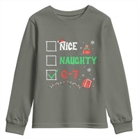Funny 67 Christmas Youth Sweatshirt Nice Naughty 67 Xmas Checklist - Wonder Print Shop