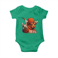 Texas Fan Baby Onesie Orange Longhorns Cow Texas Pride Sport Lover - Wonder Print Shop