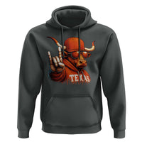 Texas Fan Hoodie Orange Longhorns Cow Texas Pride Sport Lover - Wonder Print Shop