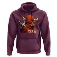Texas Fan Hoodie Orange Longhorns Cow Texas Pride Sport Lover - Wonder Print Shop