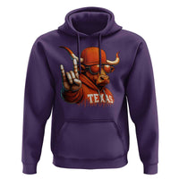 Texas Fan Hoodie Orange Longhorns Cow Texas Pride Sport Lover - Wonder Print Shop
