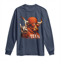 Texas Fan Long Sleeve Shirt Orange Longhorns Cow Texas Pride Sport Lover - Wonder Print Shop