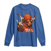 Texas Fan Long Sleeve Shirt Orange Longhorns Cow Texas Pride Sport Lover - Wonder Print Shop