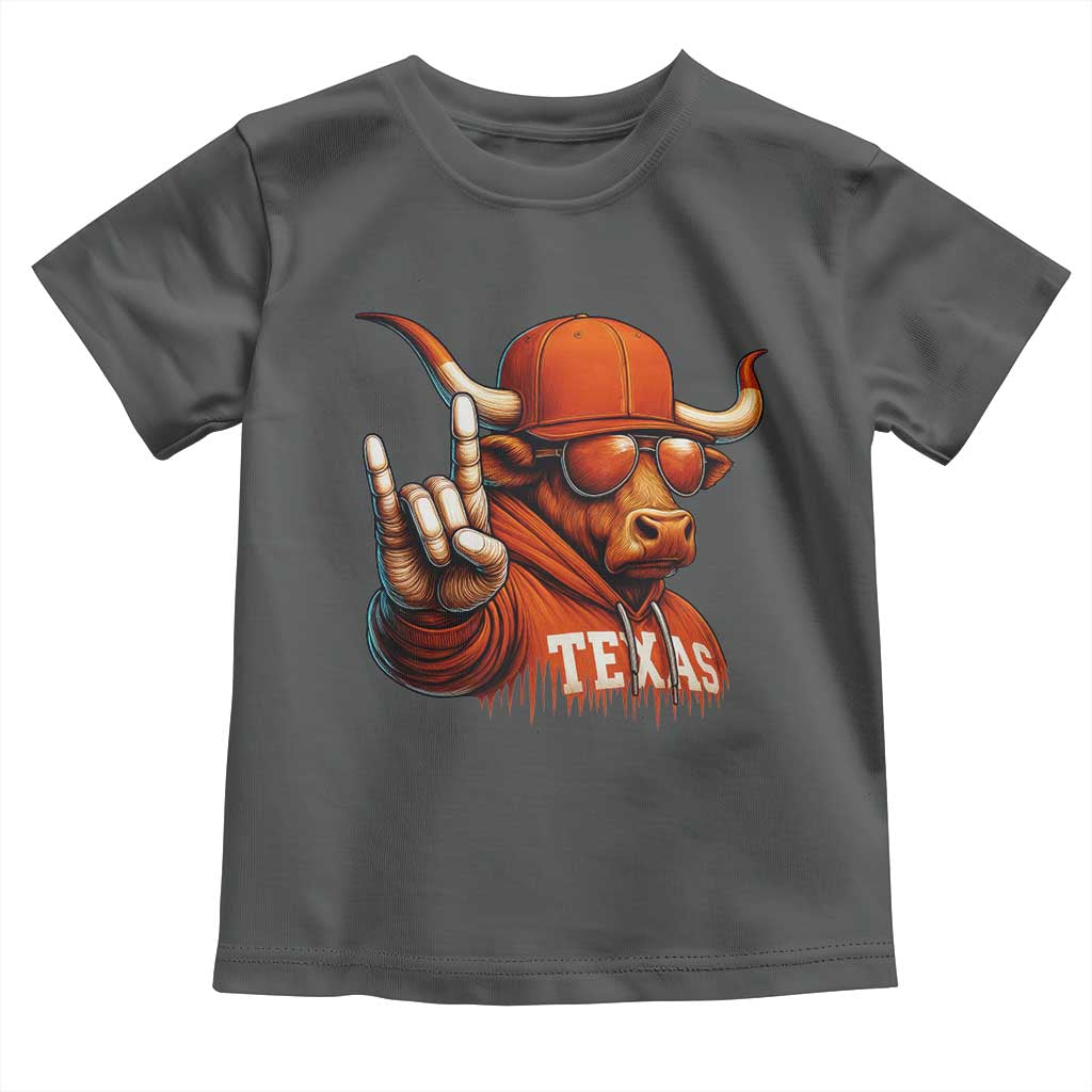 Texas Fan Toddler T Shirt Orange Longhorns Cow Texas Pride Sport Lover - Wonder Print Shop