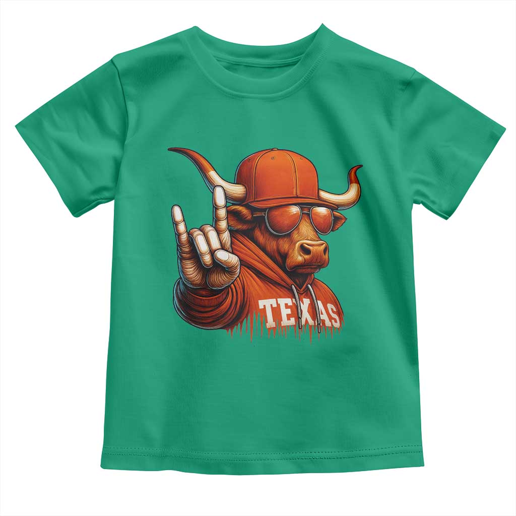 Texas Fan Toddler T Shirt Orange Longhorns Cow Texas Pride Sport Lover - Wonder Print Shop