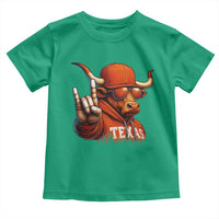 Texas Fan Toddler T Shirt Orange Longhorns Cow Texas Pride Sport Lover - Wonder Print Shop