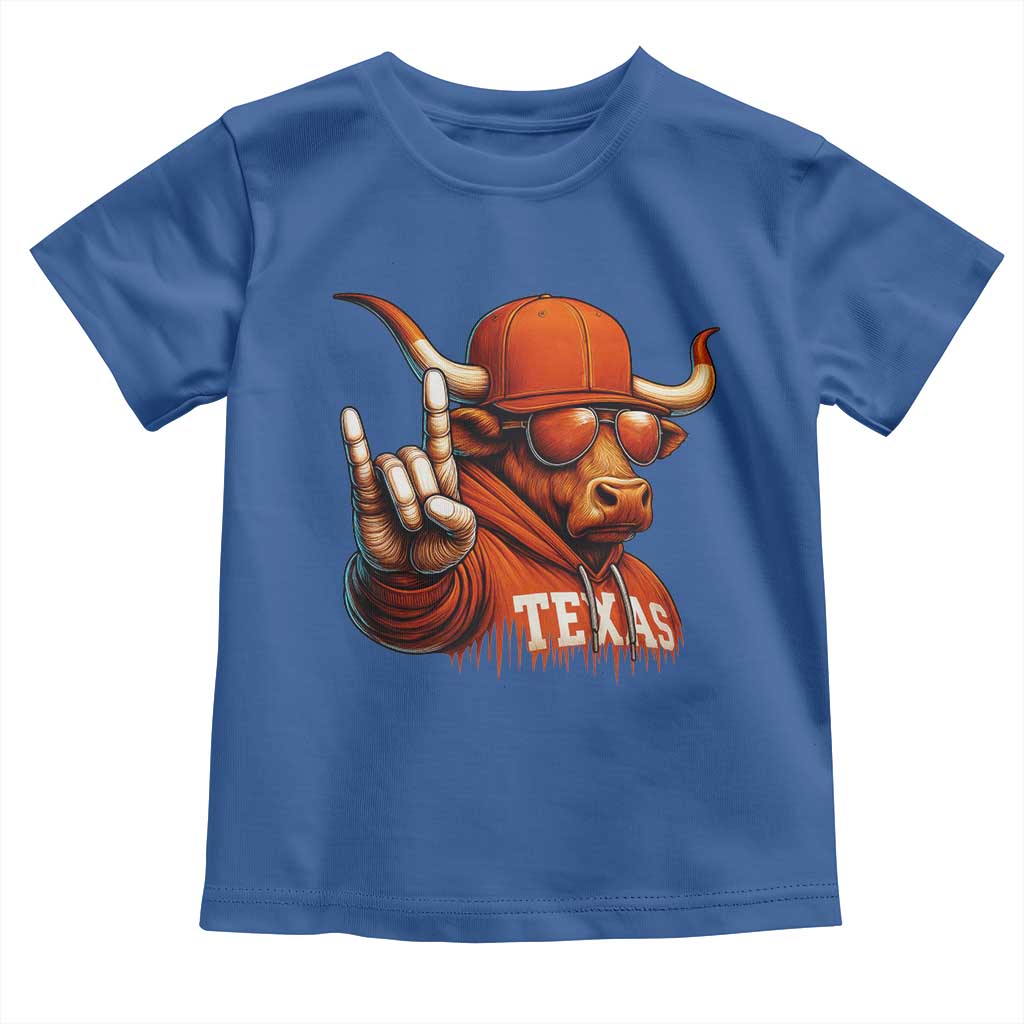Texas Fan Toddler T Shirt Orange Longhorns Cow Texas Pride Sport Lover - Wonder Print Shop