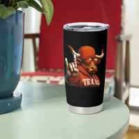 Texas Fan Tumbler Cup Orange Longhorns Cow Texas Pride Sport Lover - Wonder Print Shop