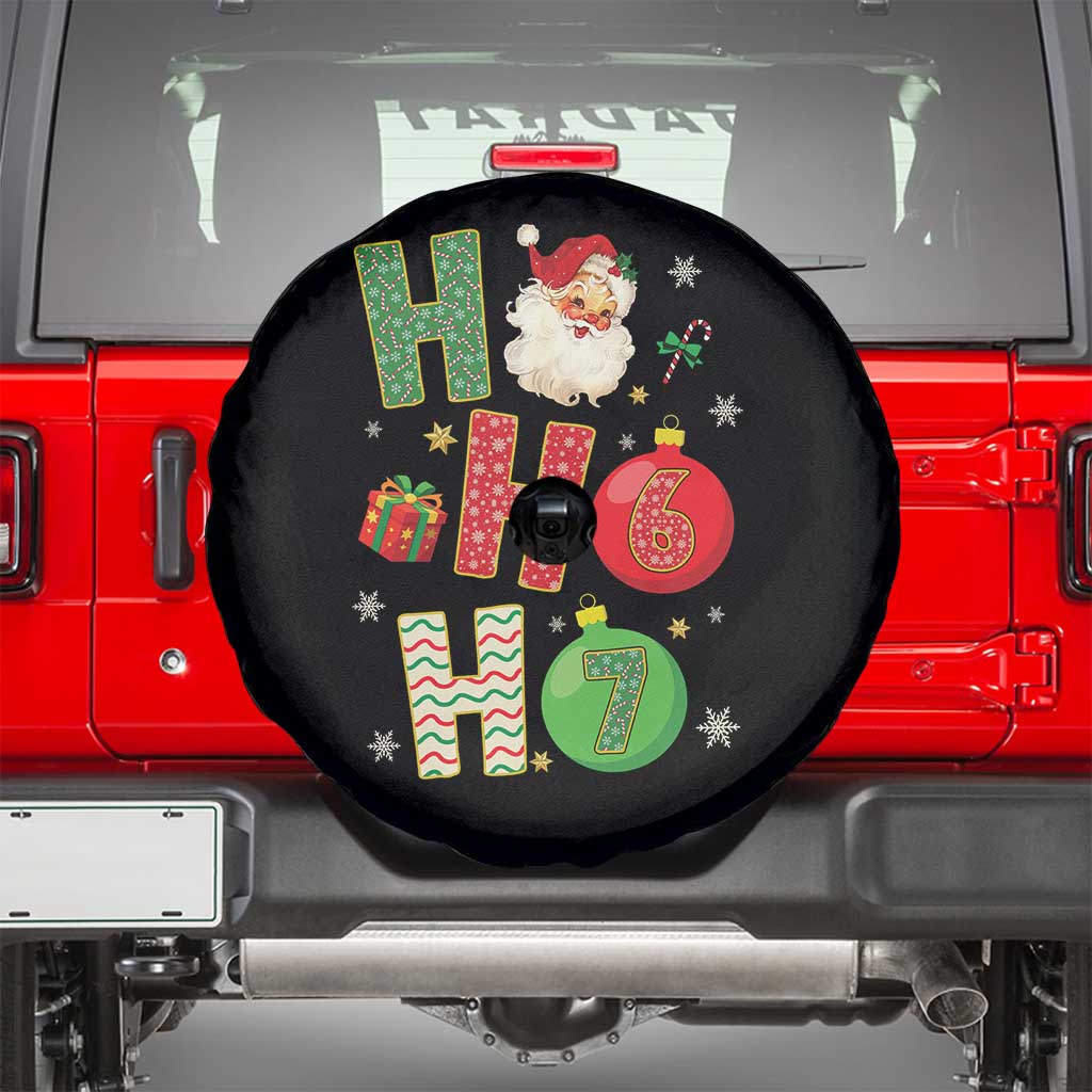 Funny Christmas Santa Ho Ho Ho 67 Spare Tire Cover Six Seven Meme 6 7 Xmas Bauble - Wonder Print Shop