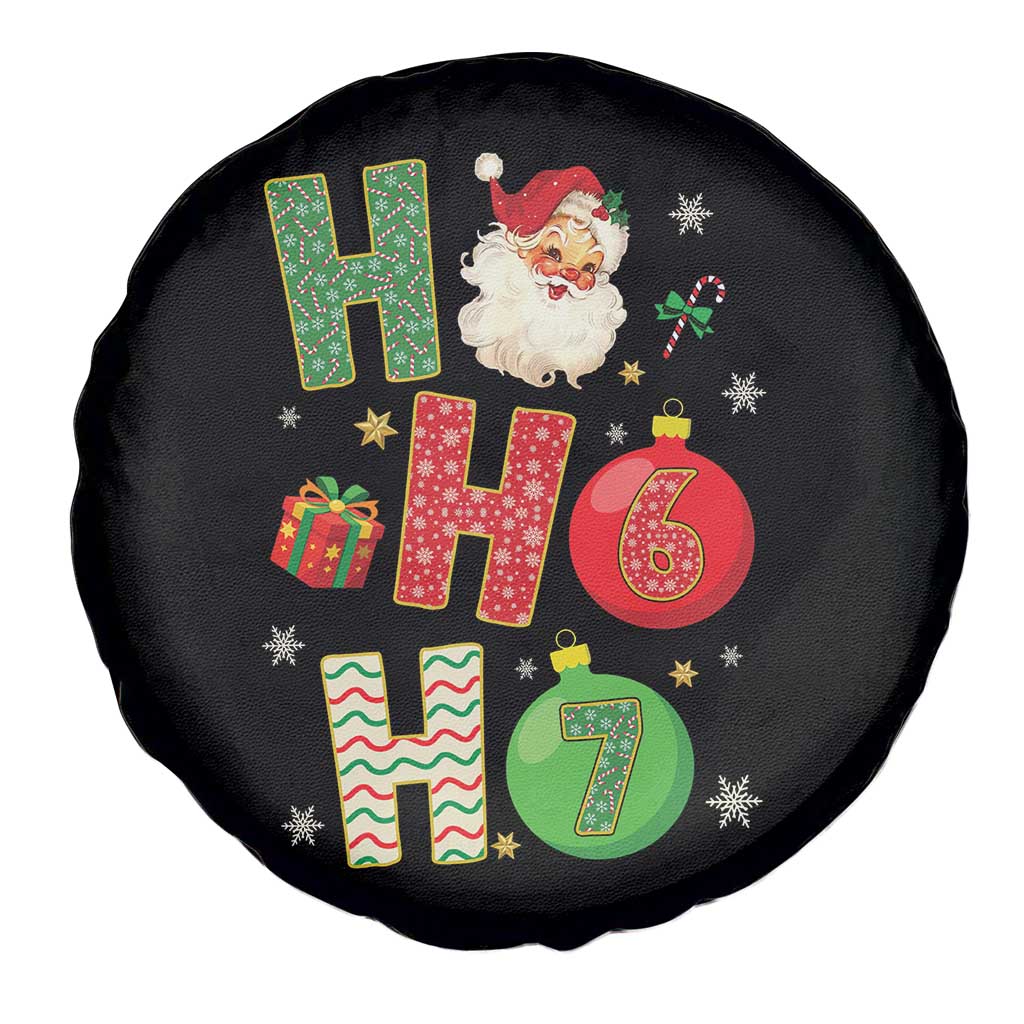 Funny Christmas Santa Ho Ho Ho 67 Spare Tire Cover Six Seven Meme 6 7 Xmas Bauble - Wonder Print Shop