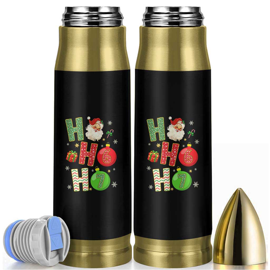 Funny Christmas Santa Ho Ho Ho 67 Bullet Tumbler Six Seven Meme 6 7 Xmas Bauble - Wonder Print Shop