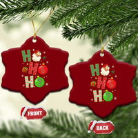 Funny Christmas Santa Ho Ho Ho 67 Ceramic Ornament Six Seven Meme 6 7 Xmas Bauble - Wonder Print Shop