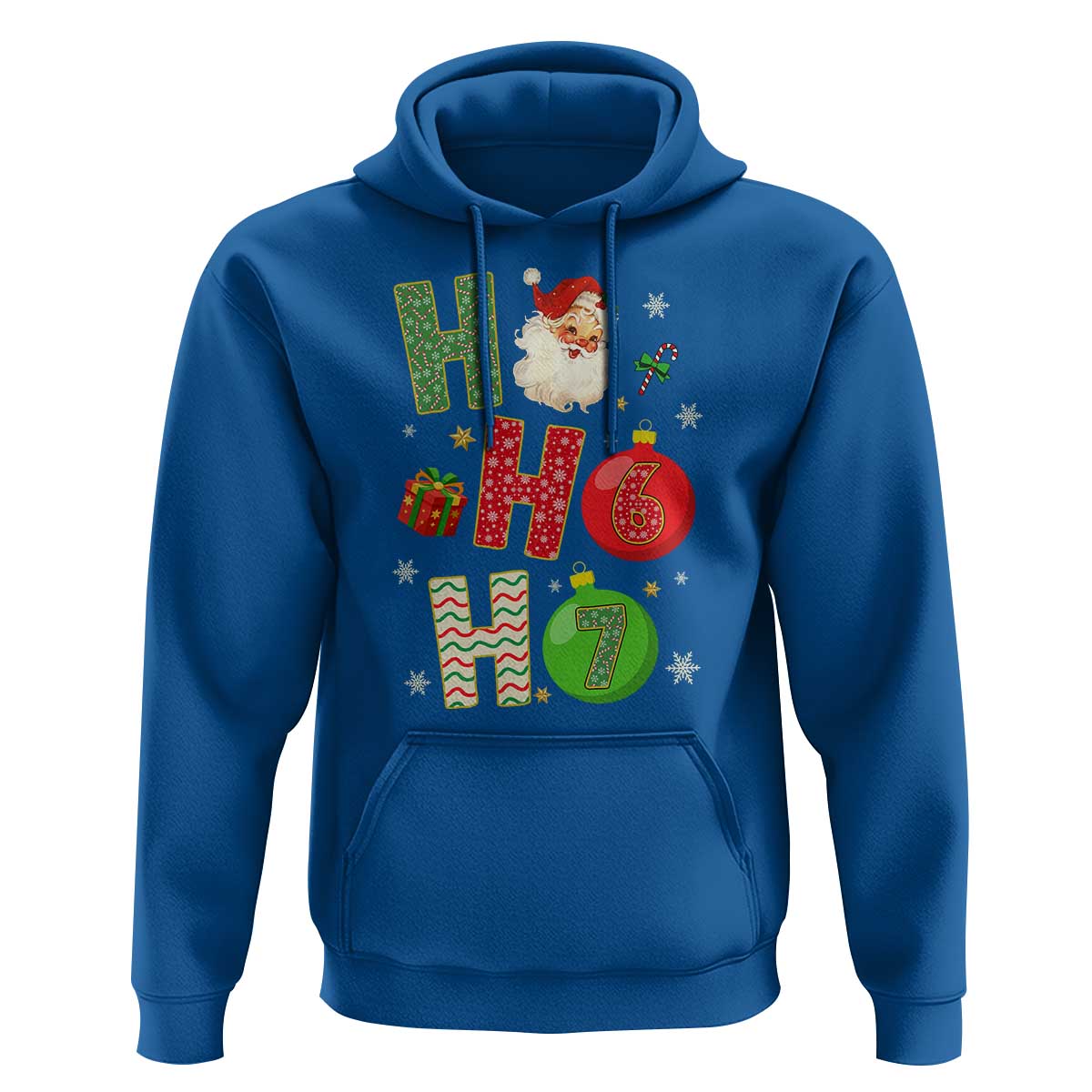 Funny Christmas Santa Ho Ho Ho 67 Hoodie Six Seven Meme 6 7 Xmas Bauble - Wonder Print Shop