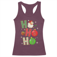 Funny Christmas Santa Ho Ho Ho 67 Racerback Tank Top Six Seven Meme 6 7 Xmas Bauble - Wonder Print Shop