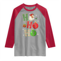 Funny Christmas Santa Ho Ho Ho 67 Raglan Shirt Six Seven Meme 6 7 Xmas Bauble - Wonder Print Shop