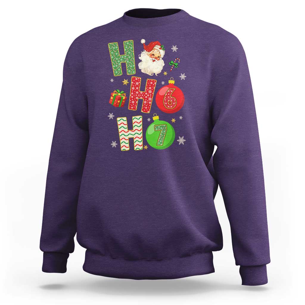 Funny Christmas Santa Ho Ho Ho 67 Sweatshirt Six Seven Meme 6 7 Xmas Bauble - Wonder Print Shop