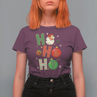 Funny Christmas Santa Ho Ho Ho 67 T Shirt For Women Six Seven Meme 6 7 Xmas Bauble - Wonder Print Shop