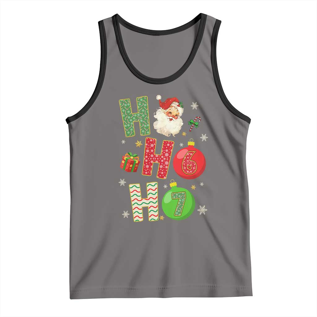 Funny Christmas Santa Ho Ho Ho 67 Tank Top Six Seven Meme 6 7 Xmas Bauble - Wonder Print Shop