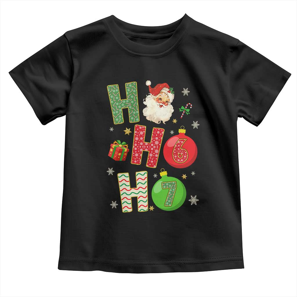 Funny Christmas Santa Ho Ho Ho 67 Toddler T Shirt Six Seven Meme 6 7 Xmas Bauble - Wonder Print Shop