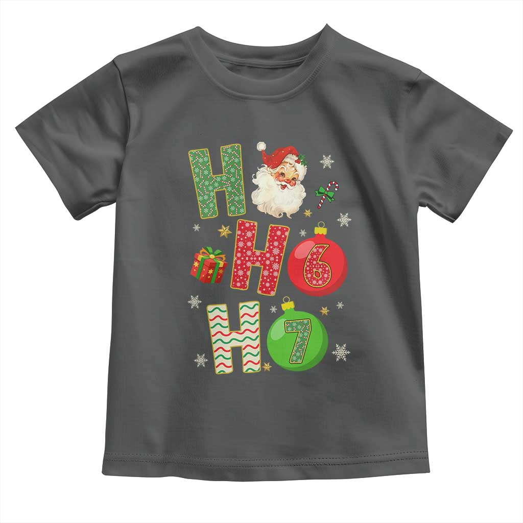 Funny Christmas Santa Ho Ho Ho 67 Toddler T Shirt Six Seven Meme 6 7 Xmas Bauble - Wonder Print Shop