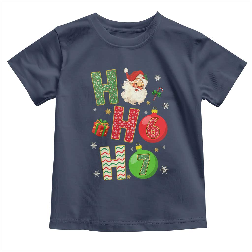 Funny Christmas Santa Ho Ho Ho 67 Toddler T Shirt Six Seven Meme 6 7 Xmas Bauble - Wonder Print Shop