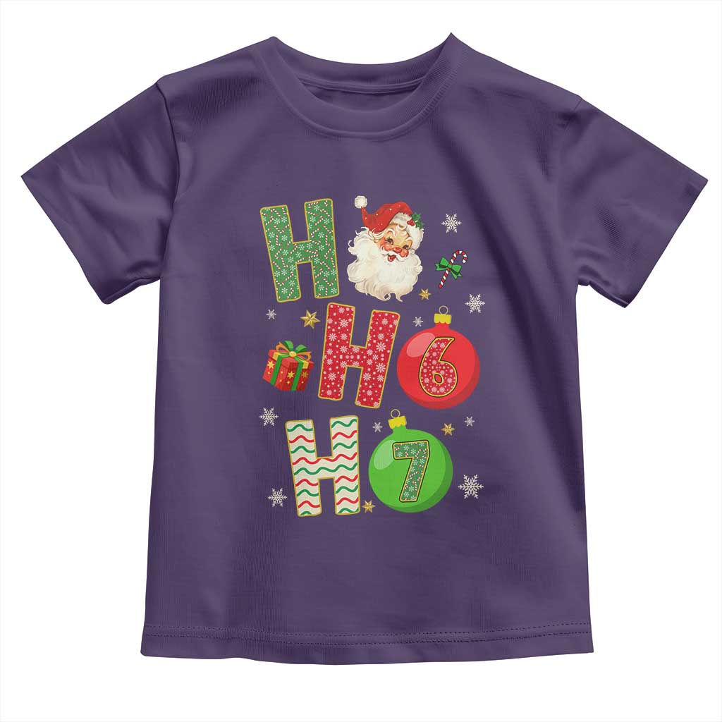 Funny Christmas Santa Ho Ho Ho 67 Toddler T Shirt Six Seven Meme 6 7 Xmas Bauble - Wonder Print Shop
