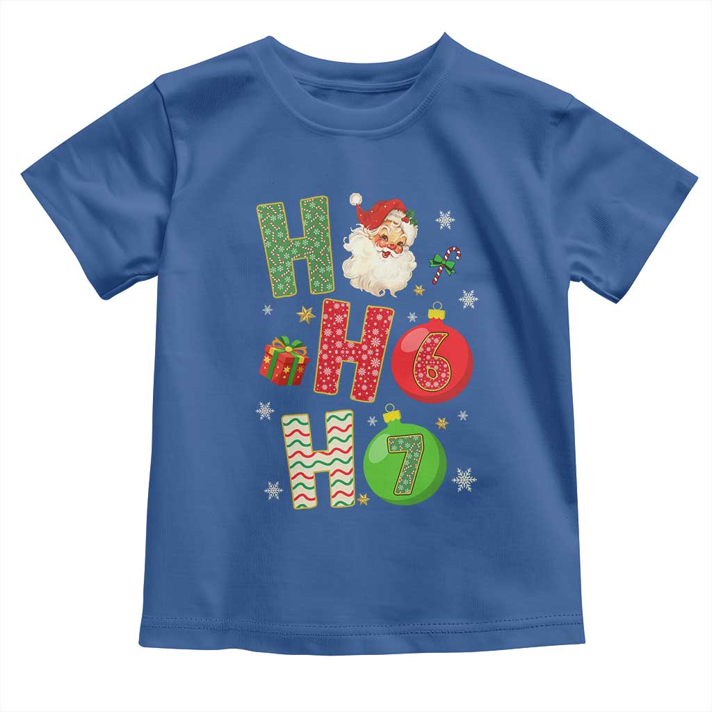 Funny Christmas Santa Ho Ho Ho 67 Toddler T Shirt Six Seven Meme 6 7 Xmas Bauble - Wonder Print Shop