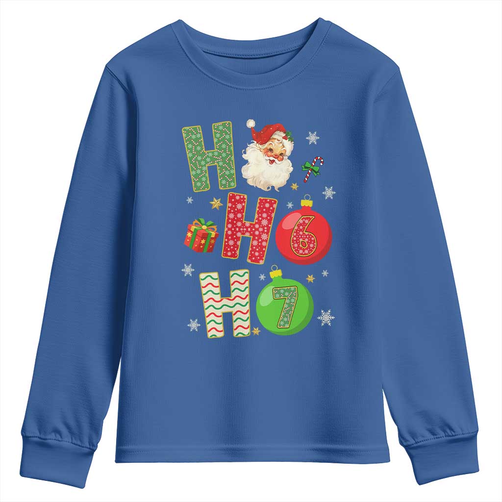 Funny Christmas Santa Ho Ho Ho 67 Youth Sweatshirt Six Seven Meme 6 7 Xmas Bauble - Wonder Print Shop