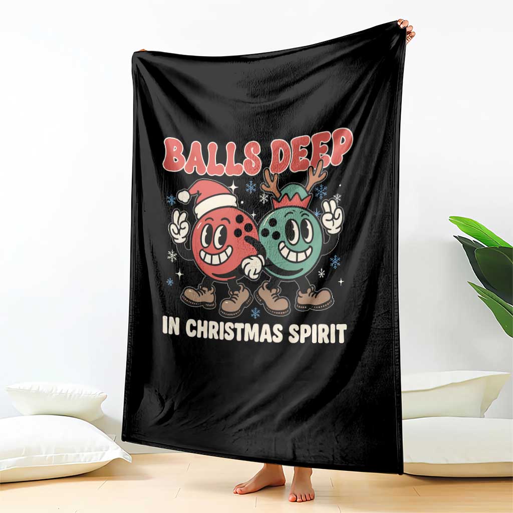 Funny Christmas Bowling Throw Blanket Balls Deep In Christmas Spirit - Wonder Print Shop