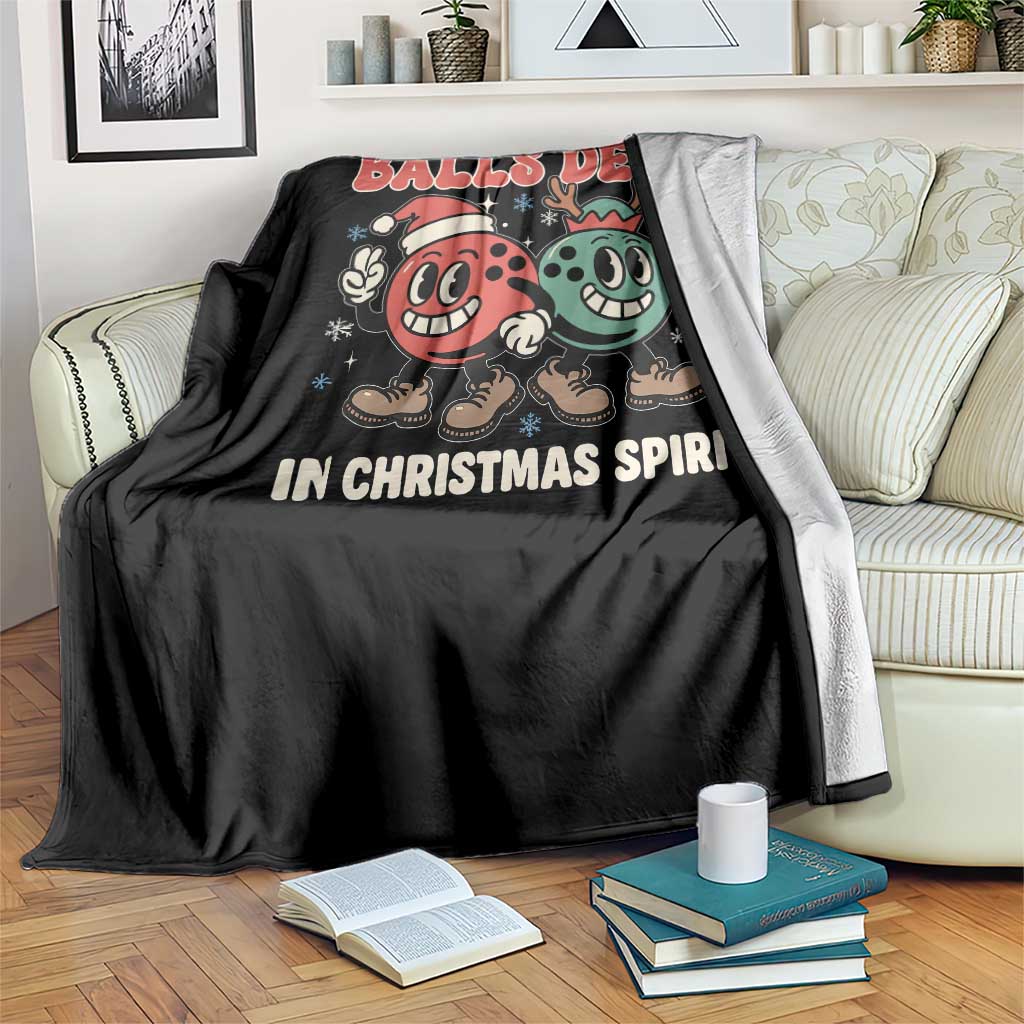 Funny Christmas Bowling Throw Blanket Balls Deep In Christmas Spirit - Wonder Print Shop