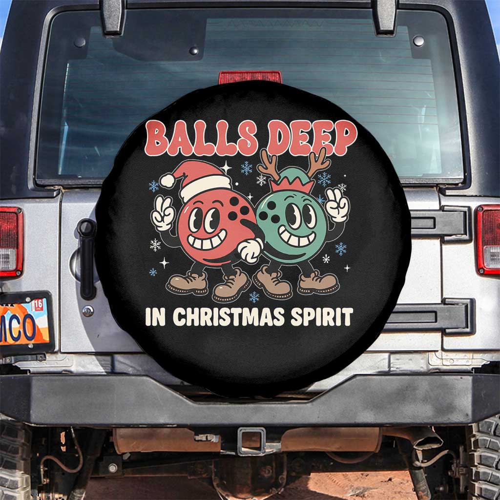 Funny Christmas Bowling Spare Tire Cover Balls Deep In Christmas Spirit - Wonder Print Shop