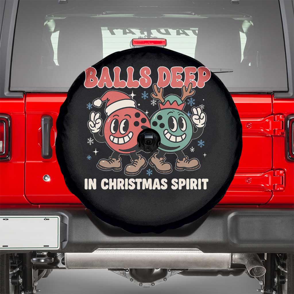 Funny Christmas Bowling Spare Tire Cover Balls Deep In Christmas Spirit - Wonder Print Shop