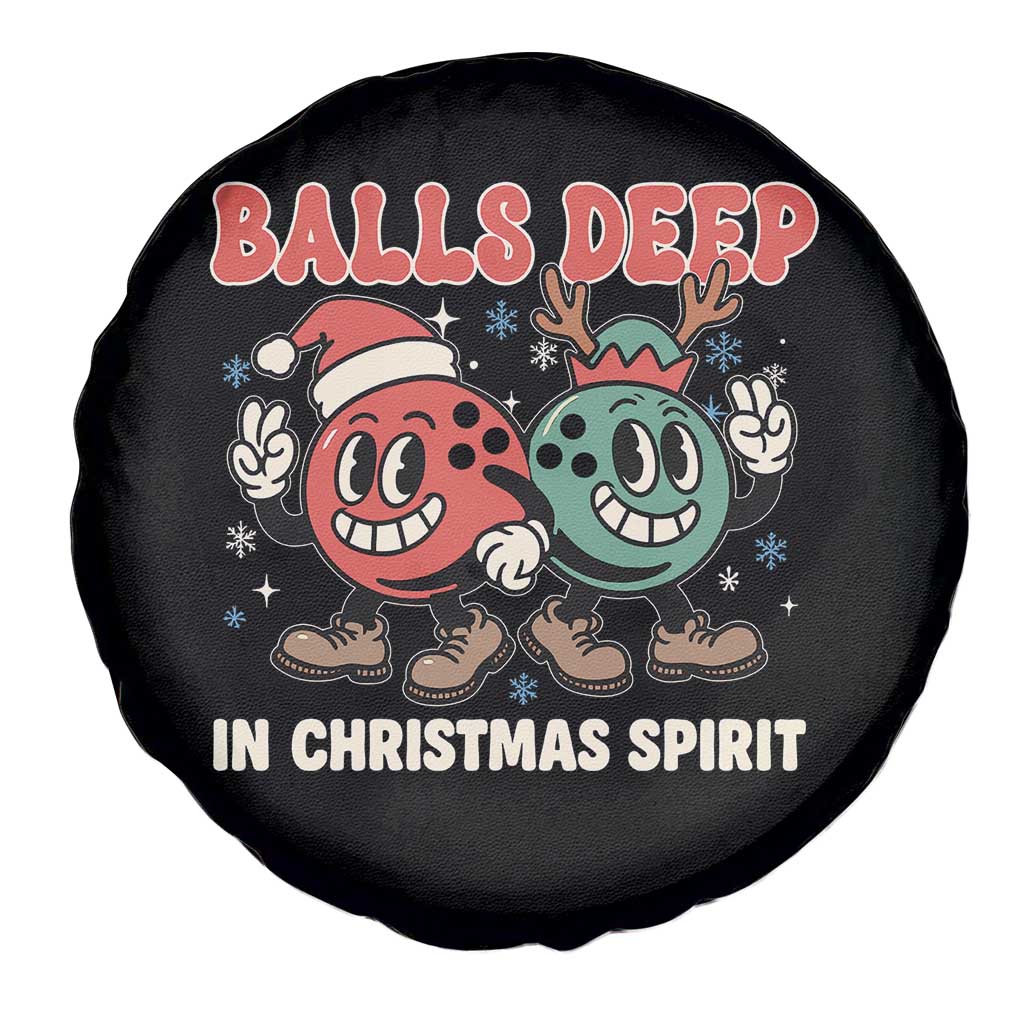 Funny Christmas Bowling Spare Tire Cover Balls Deep In Christmas Spirit - Wonder Print Shop