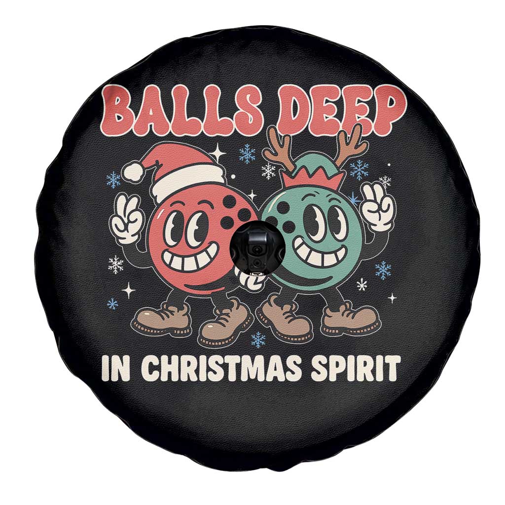 Funny Christmas Bowling Spare Tire Cover Balls Deep In Christmas Spirit - Wonder Print Shop