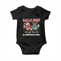 Funny Christmas Bowling Baby Onesie Balls Deep In Christmas Spirit - Wonder Print Shop
