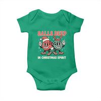 Funny Christmas Bowling Baby Onesie Balls Deep In Christmas Spirit - Wonder Print Shop