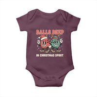 Funny Christmas Bowling Baby Onesie Balls Deep In Christmas Spirit - Wonder Print Shop
