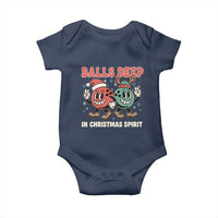 Funny Christmas Bowling Baby Onesie Balls Deep In Christmas Spirit - Wonder Print Shop